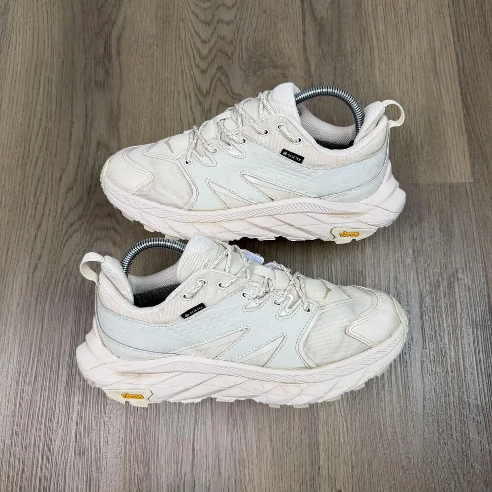 Hoka One One Anacapa Low GTX Shoes Womens Size 8.5 White Hiking 1130531 ESSN